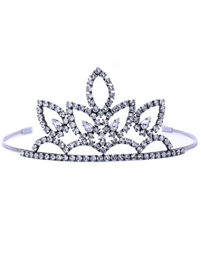 Shop Saint Laurent Crown In Silver