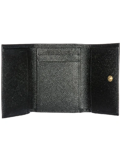 Shop Dolce & Gabbana Wallet Leather Coin Case Holder Purse Card Trifold In Nero