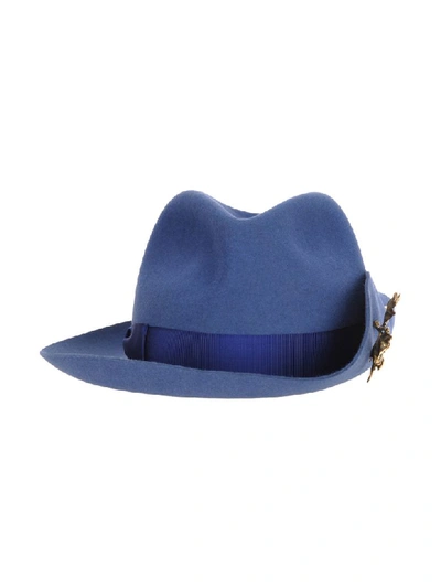 Shop Borsalino Alessandra Hat In Light Blue
