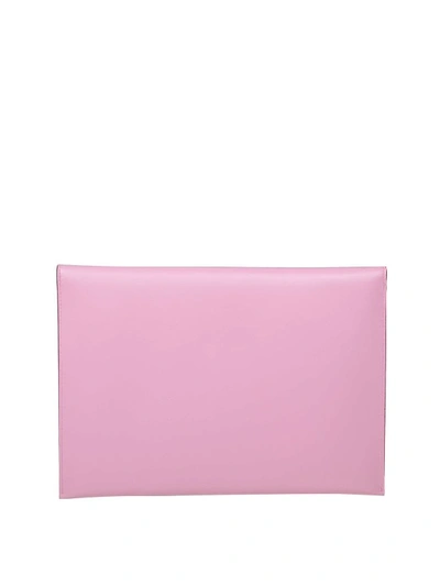 Shop Dolce & Gabbana Flat Envelope In Smooth Calf Color Pink
