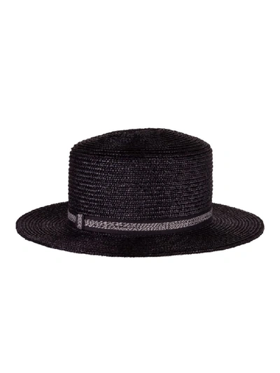 Shop Maison Michel Cap In Black