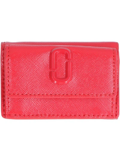 Shop Marc Jacobs Snapshot Mini Leather Wallet In Red