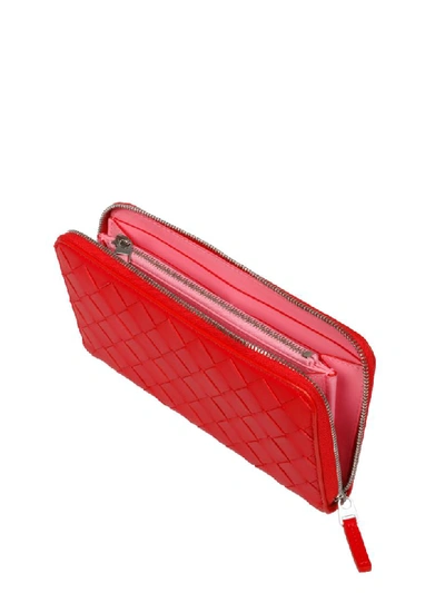 Shop Bottega Veneta Wallet In Red