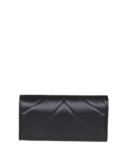 Shop Dolce & Gabbana Devotion Wallet In Matelasse Nappa In Black