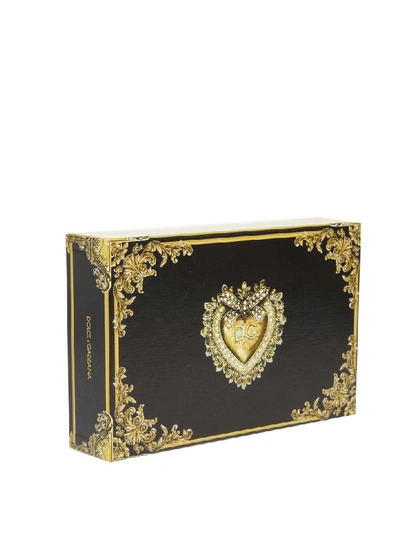 Shop Dolce & Gabbana Devotion Wallet In Matelasse Nappa In Black
