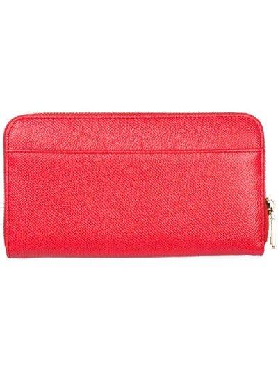 Shop Dolce & Gabbana Victoria Flamingo Wallet In Ibiscus