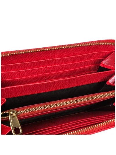 Shop Dolce & Gabbana Victoria Flamingo Wallet In Ibiscus