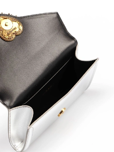 Shop Dolce & Gabbana Devotion Belt Bag In Argento
