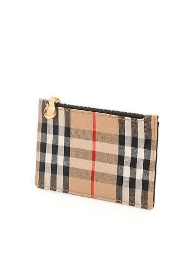 Shop Burberry Somerset Cardholder In Black (beige)