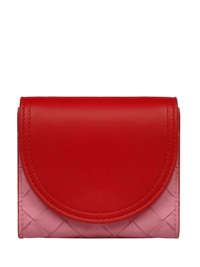 Shop Bottega Veneta Wallet In Pink & Purple