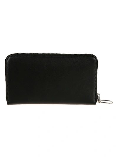 Shop Kenzo Logo Patch Zip Around Wallet In Black