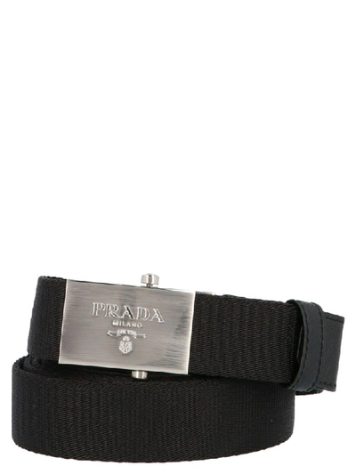 Shop Prada Belt In Black