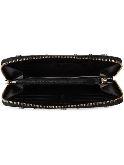 Shop Jimmy Choo Filipa Leather Zip Around Wallet In Black