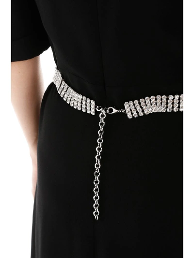 Shop Alessandra Rich Crystal Belt In Crystal (silver)