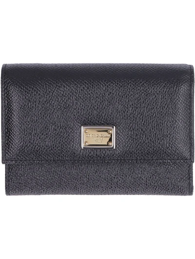 Shop Dolce & Gabbana Small Leather Wallet In Black