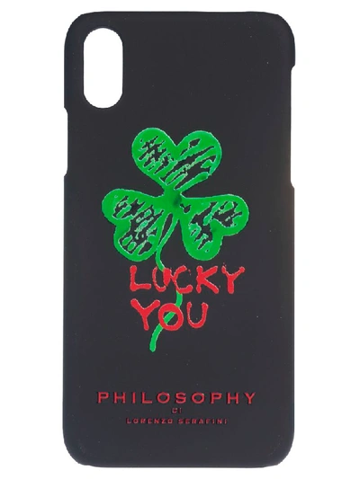 Shop Philosophy Di Lorenzo Serafini Lucky You Iphone Xs/x Case In Black
