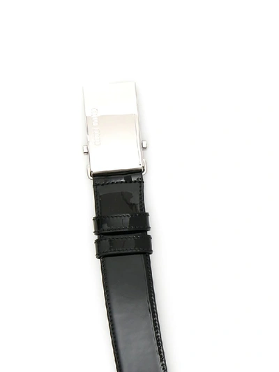 Shop Miu Miu Patent Belt In Nero (black)