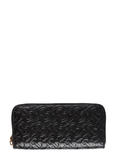Shop Burberry Ellerby All-over Logo Leather Wallet In Black