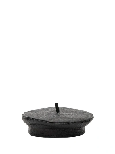 Shop Ruslan Baginskiy Dappled Beret Hat In Nero