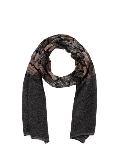 Shop M Missoni Zig Zag Lurex Scarf In Rosa