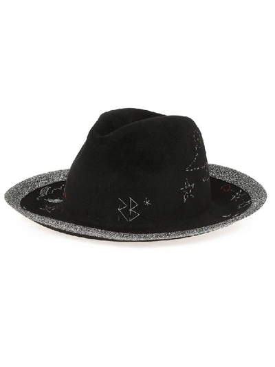 Shop Ruslan Baginskiy Felt Wide Brimmed Hat In Black