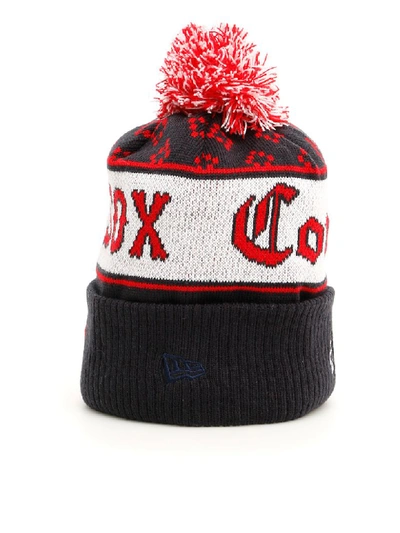 Shop Marcelo Burlon County Of Milan Red Sox Pom Pon Hat In Red Multi (blue)