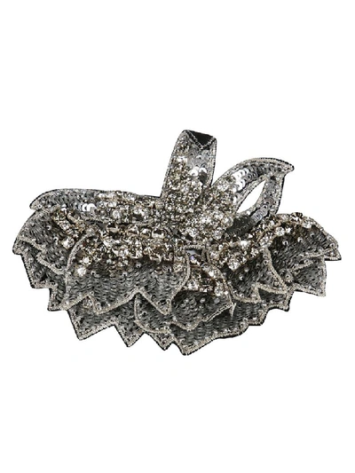 Shop Rochas Vanilla Brooch In Silver