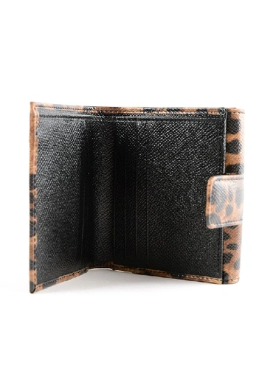 Shop Dolce & Gabbana Dauphine St. Leo French Flap Wallet In M Leo Con Logo