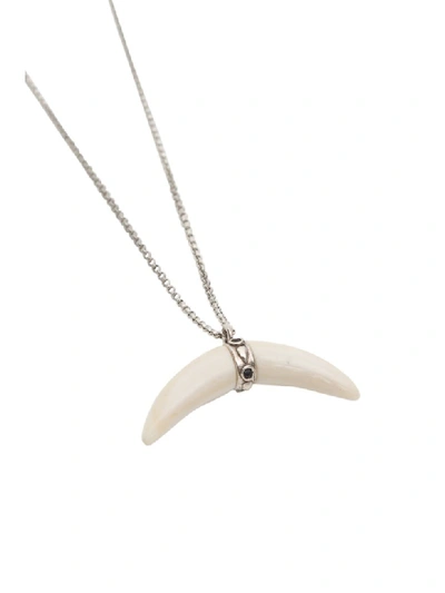 Shop Isabel Marant Cap Horn Necklace In Beige