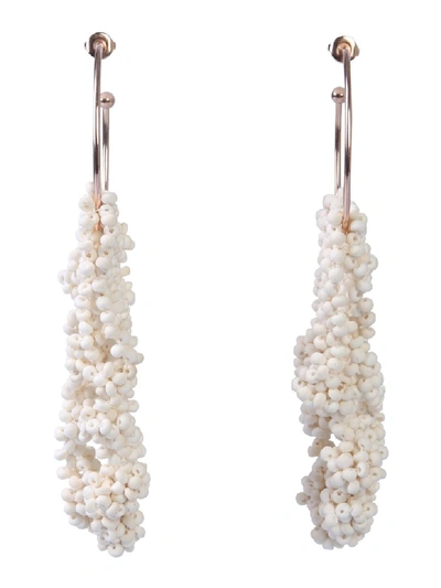 Shop Isabel Marant Coconut Earrings In Bianco