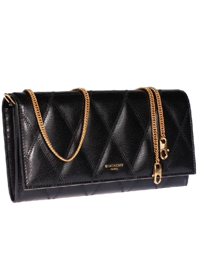 Shop Givenchy Chained Continental Wallet In Black