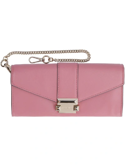 Shop Michael Kors Whitney Leather Wallet In Pink