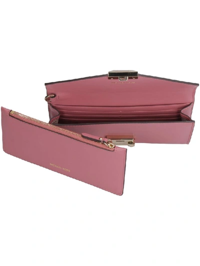 Shop Michael Kors Whitney Leather Wallet In Pink