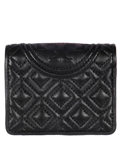Shop Tory Burch Fleming Bi-fold Mini Wallet In Black