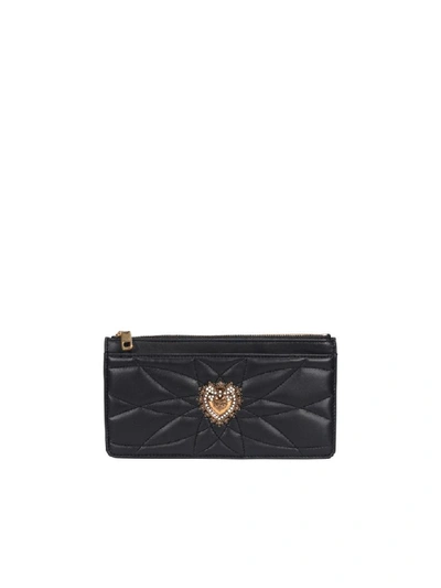 Shop Dolce & Gabbana Devotion Card Holder In Black