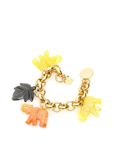 Shop Timeless Pearly Elephant Bracelet In Variante Abbinata (yellow)