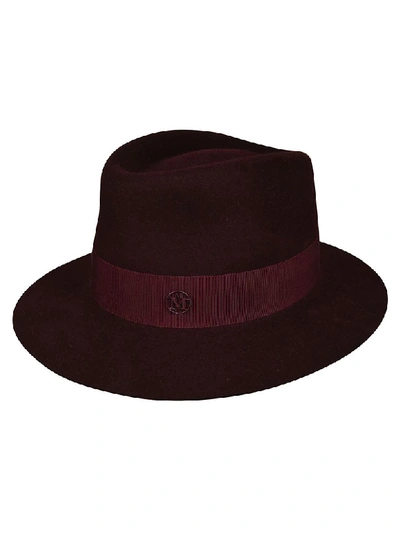 Shop Maison Michel Andre Hat In Rosso/nero