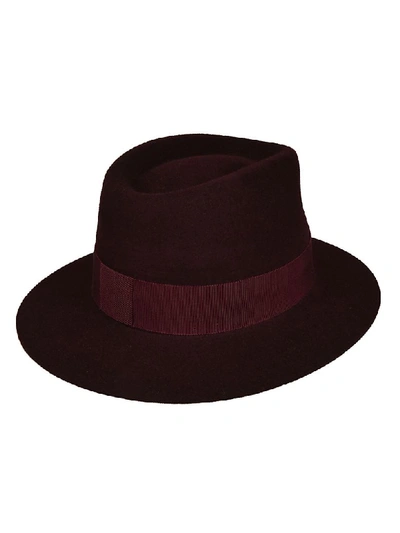 Shop Maison Michel Andre Hat In Rosso/nero