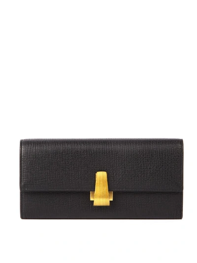 Shop Bottega Veneta Black Leather Wallet