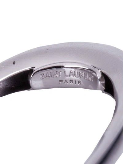 Shop Saint Laurent Earrings In Silver