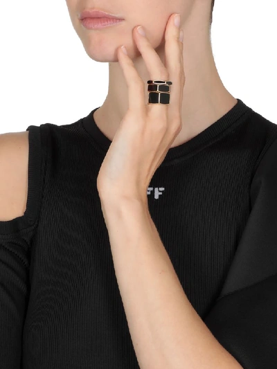 Shop Off-white Hex Nut Ring In Black No Color