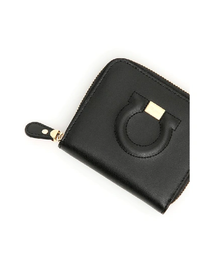 Shop Ferragamo Zip-around City Wallet In Nero (black)