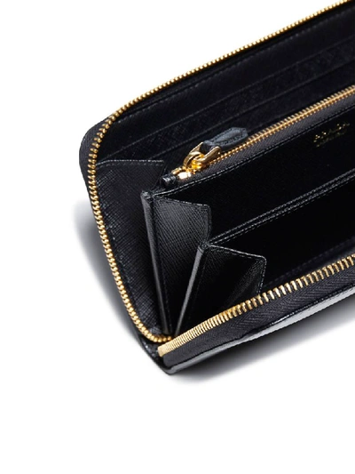 Shop Prada Zip Around Wallet In Nero