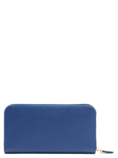 Shop Prada Wallet In Blue