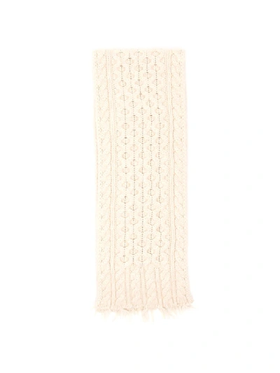 Shop Alanui Wool And Cashmere Scarf In White (white)