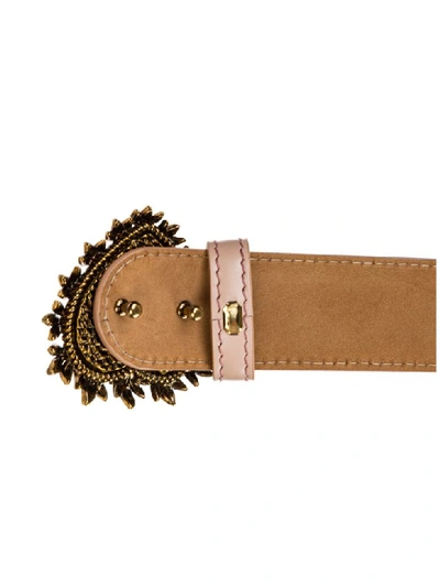 Shop Dolce & Gabbana Cuore Devotion Belt In Rosa