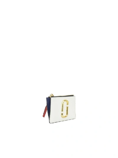 Shop Marc Jacobs Snapshot Top Zip Multi Wallet In White