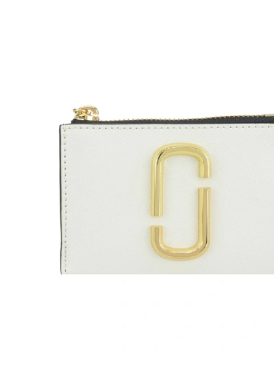 Shop Marc Jacobs Snapshot Top Zip Multi Wallet In White