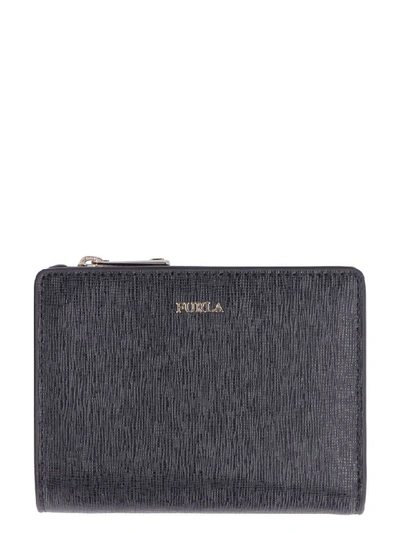 Shop Furla Babylon Leather Zip-around Wallet In Black