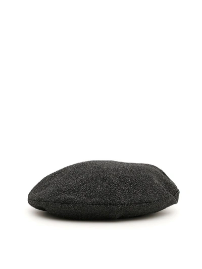 Shop Flapper Calipso Lurex Beret In Black (black)